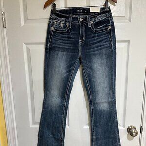 Miss me boot cut jeans in blue color, size 28